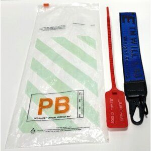 OFF-WHITE Industrial Keychain Blue Black Virgil Abloh Strap Zip Tie 2013 NEW